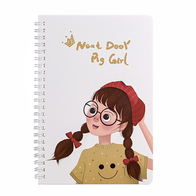 Accept Customized Cheap A5 Booklet Spiral Binding Cartoon Stories Book Blank Exercise Note Books