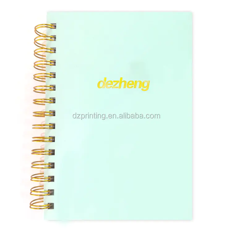 Personalize Hardcover Journal Thick Gold Spiral Notebook With Gold Foil Stamping Logo
