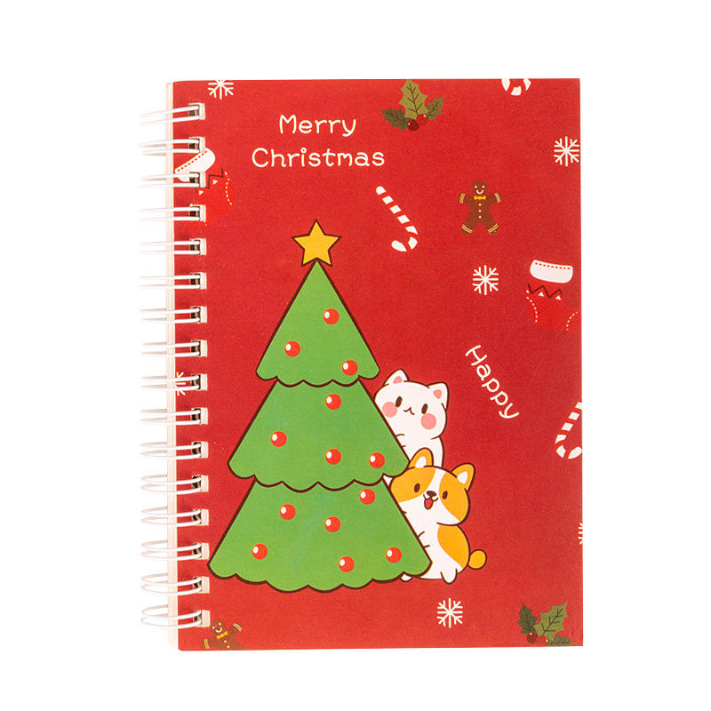 2020 Christmas Spiral Binding Coil Journals Custom Logo Notebook