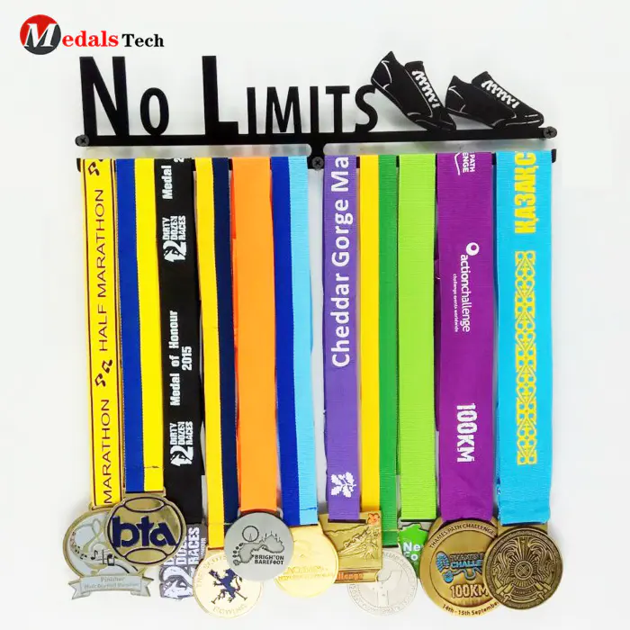 Customized logo metalrunner medal ribbon sport medal holder
