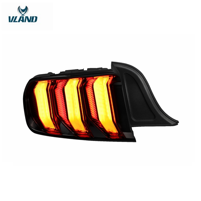 Vland Factory Auto Part for Mustang Full-LED Taillamp 2014-2019 Car tail light led taillight with yellowSequential Turn Signal