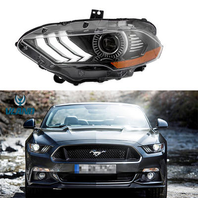 VLAND factory for Mustang Head light with full LED for mustangFront Lamp 2017 2018 2019 with LED Sequential indicator