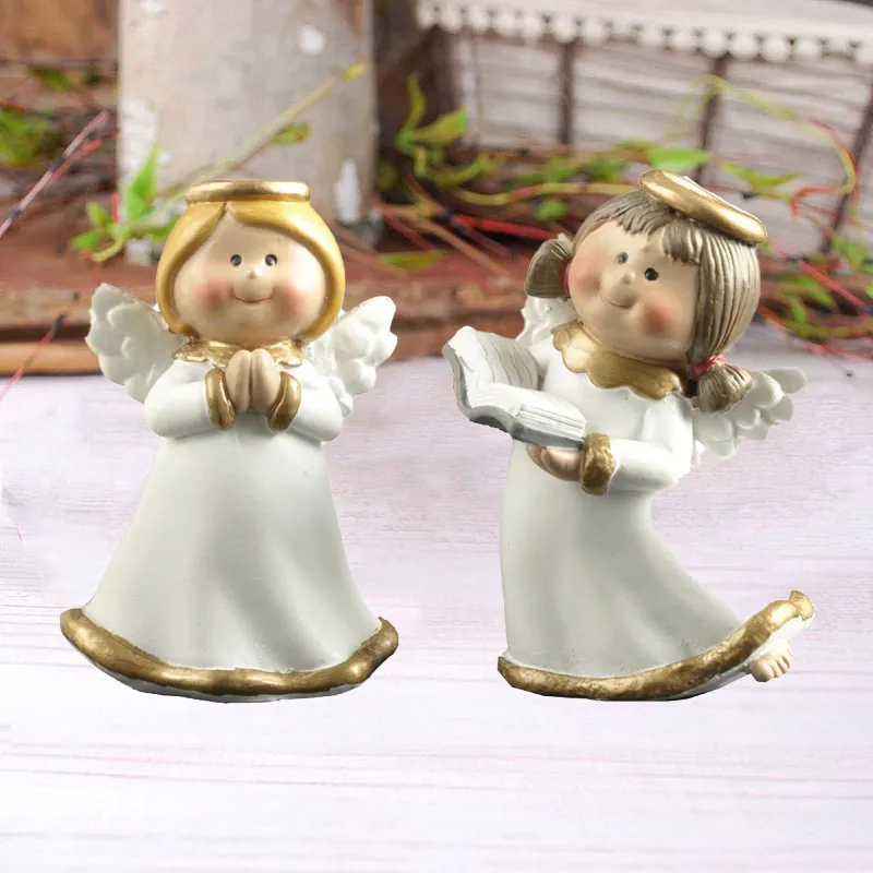 Hot Sale Customized Praying and Reading Resin Decorative Angel Cherub Figurines for Home