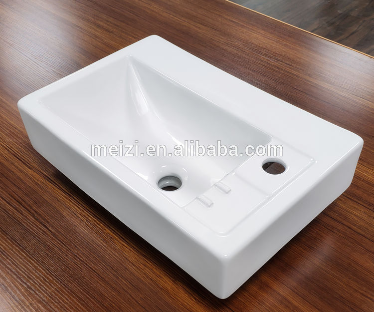 Factory cheap rectangle wall mounted bathroom sinks
