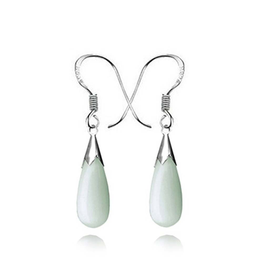 Agate and quartz setting 925 silver charm earrings