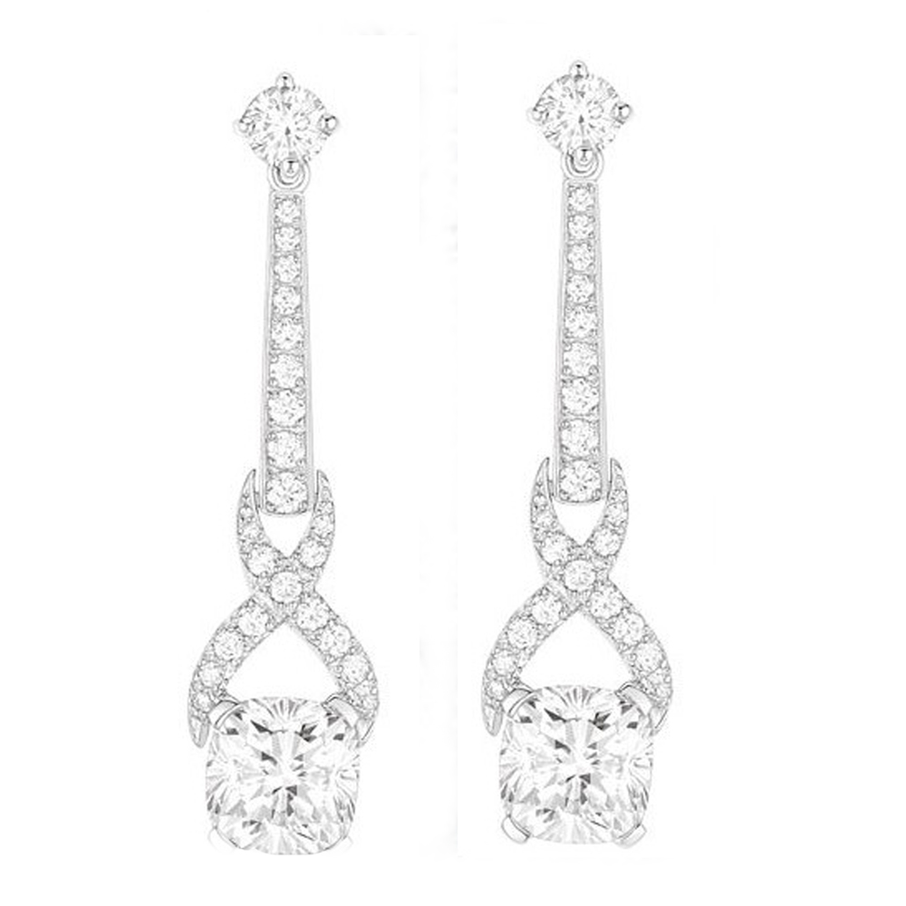 925 silver stone bijoux wedding fancy drop earrings