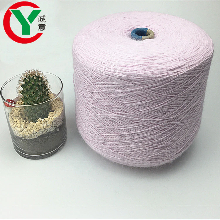Super soft fluffyangora rabbit/nylon blended hand knitting fancy yarn