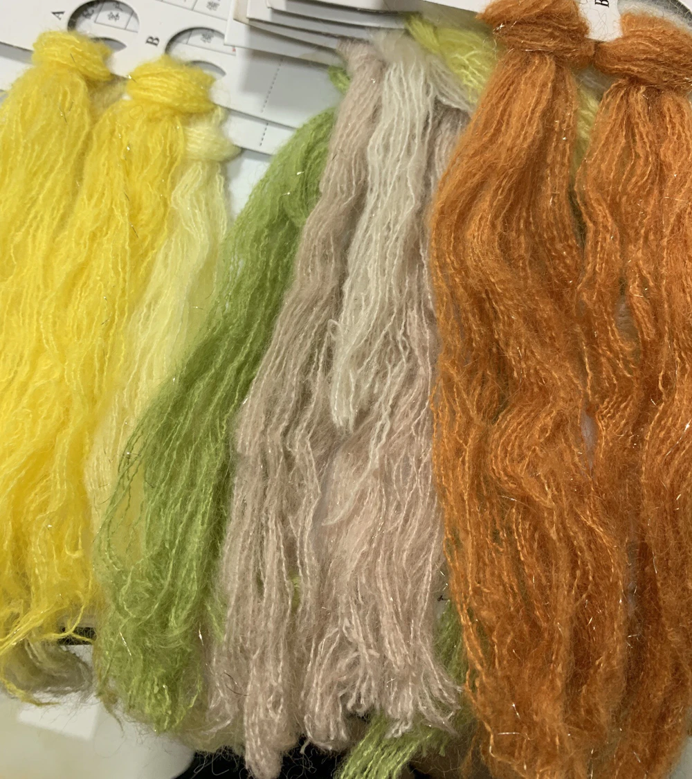 acrylic wool blend yarn withmetallic fancy yarn for hand make hat