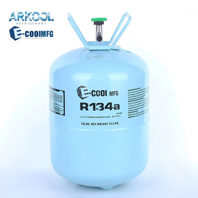 High quality refrigerant r134a 13.6kg 30lb blue cylinder