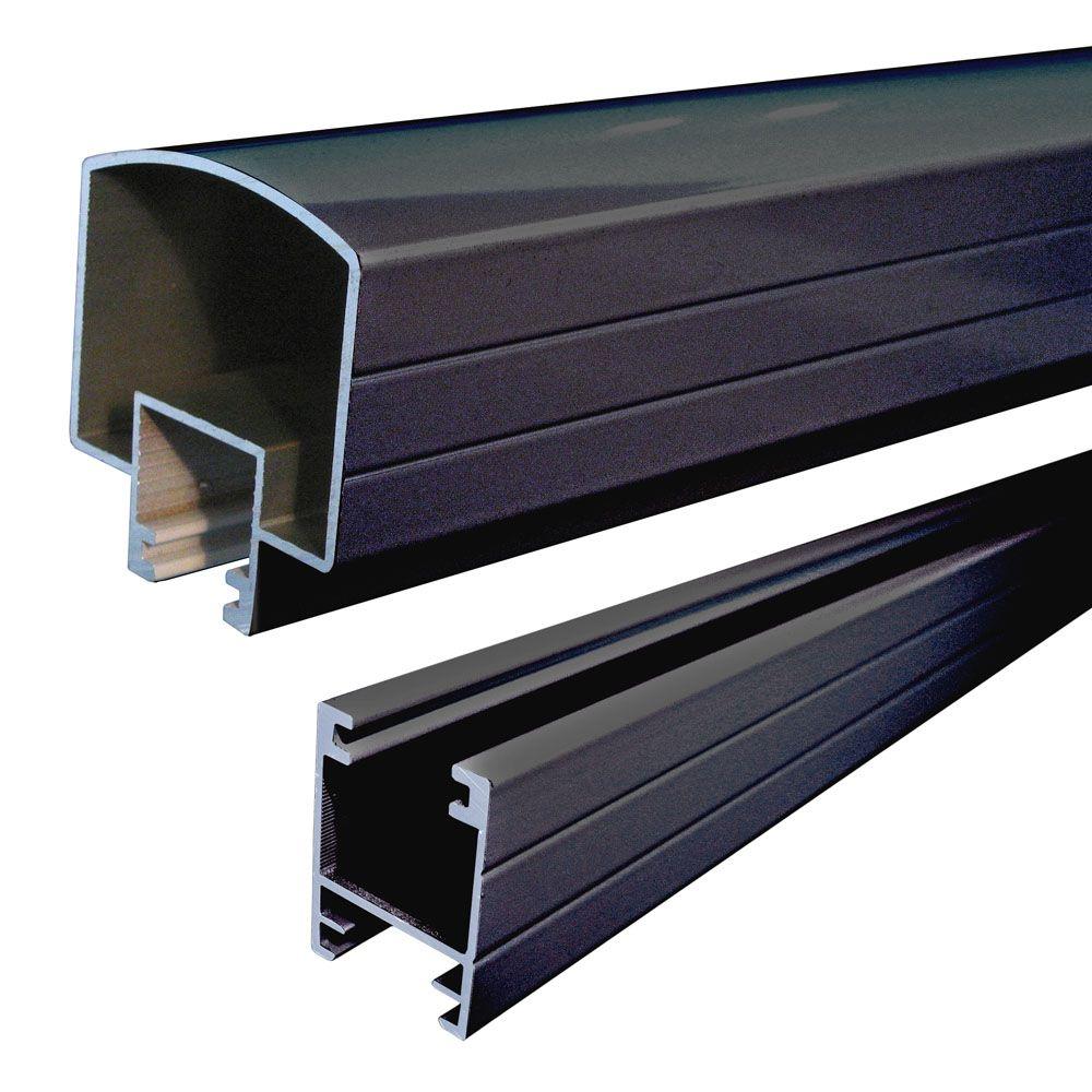 Black powder coated aluminium extrusion profile for aluminium handrail