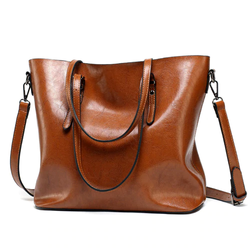Brand Fashion Ladies Leather Handbags Women's New Casual PU Tote Bag Large Capacity Quality Female Shoulder Bags Brown Black Red