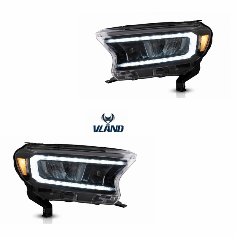 VLAND manufacturer for Pickup trucks LED car Headlight for Ranger 2015-UP with full LED DRL+Turn signal+high beam+low beam