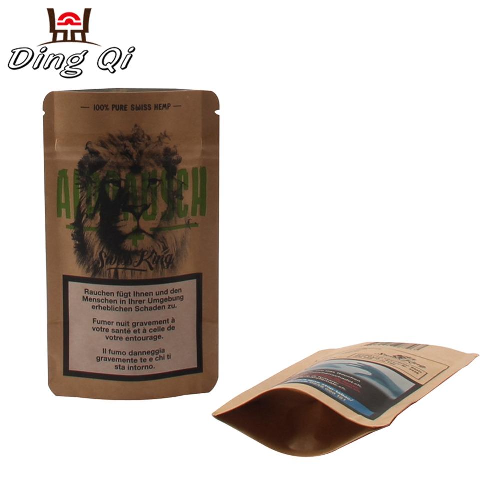 custom printing pla resealable biodegradable stand up pouch with zipper