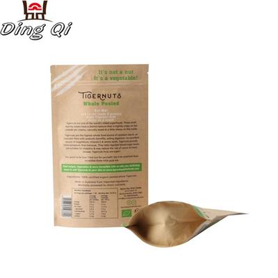 custom printing pla resealable coffee bag biodegradable with zipper