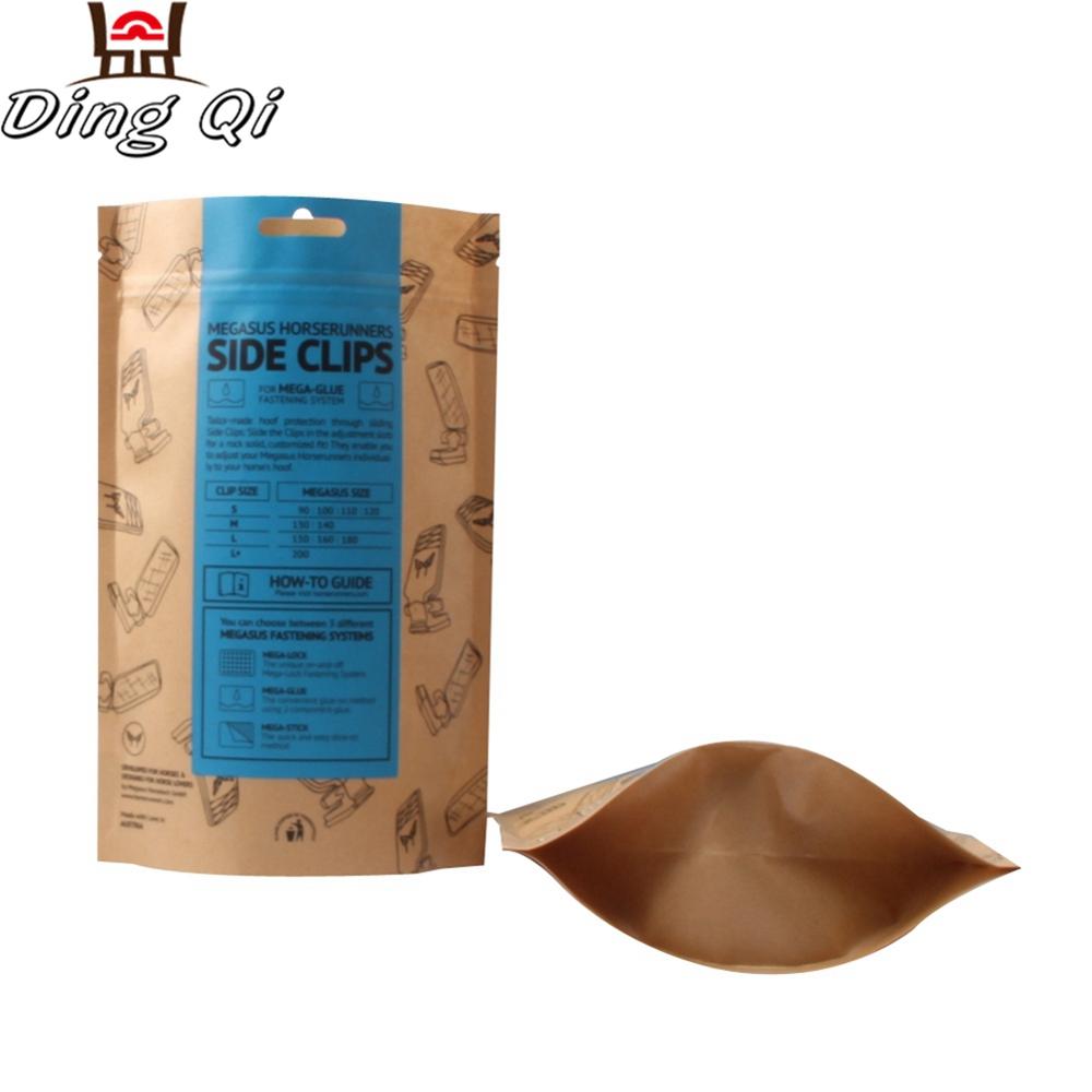 custom printing pla resealable packaging bag biodegradable with zipper