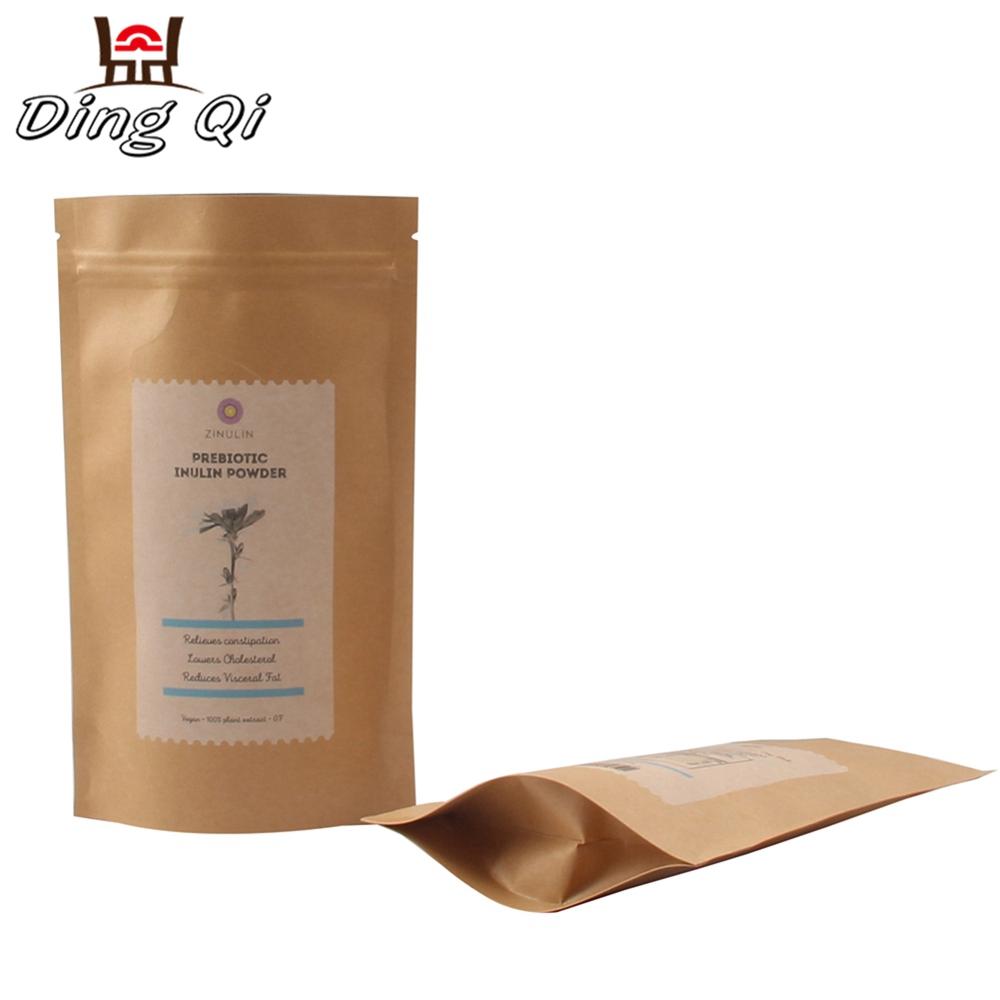custom printing pla resealable biodegradable tea bag with zipper