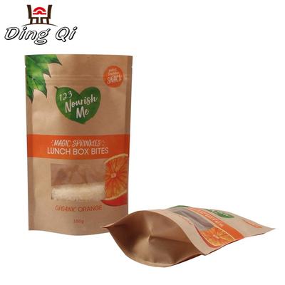 custom printing pla resealable biodegradable packaging pouch with zipper