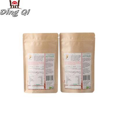 custom printing pla resealable eco friendly snack bags with zipper