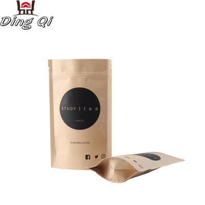 custom printing pla resealable biodegradable zipper bags with