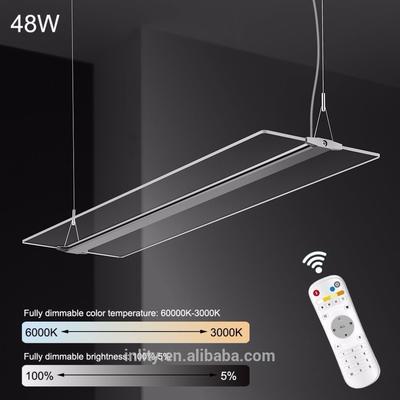 Fully Dimmable 48W Clear Panel Light With Fully Color Changing