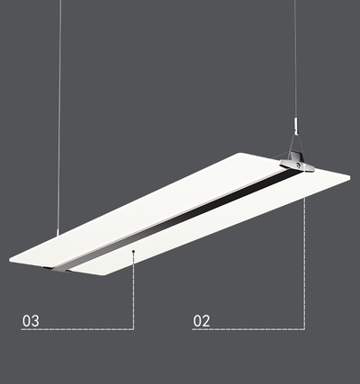 original led factory for office and projects Clear panel light cct adjustable 48w up and down light