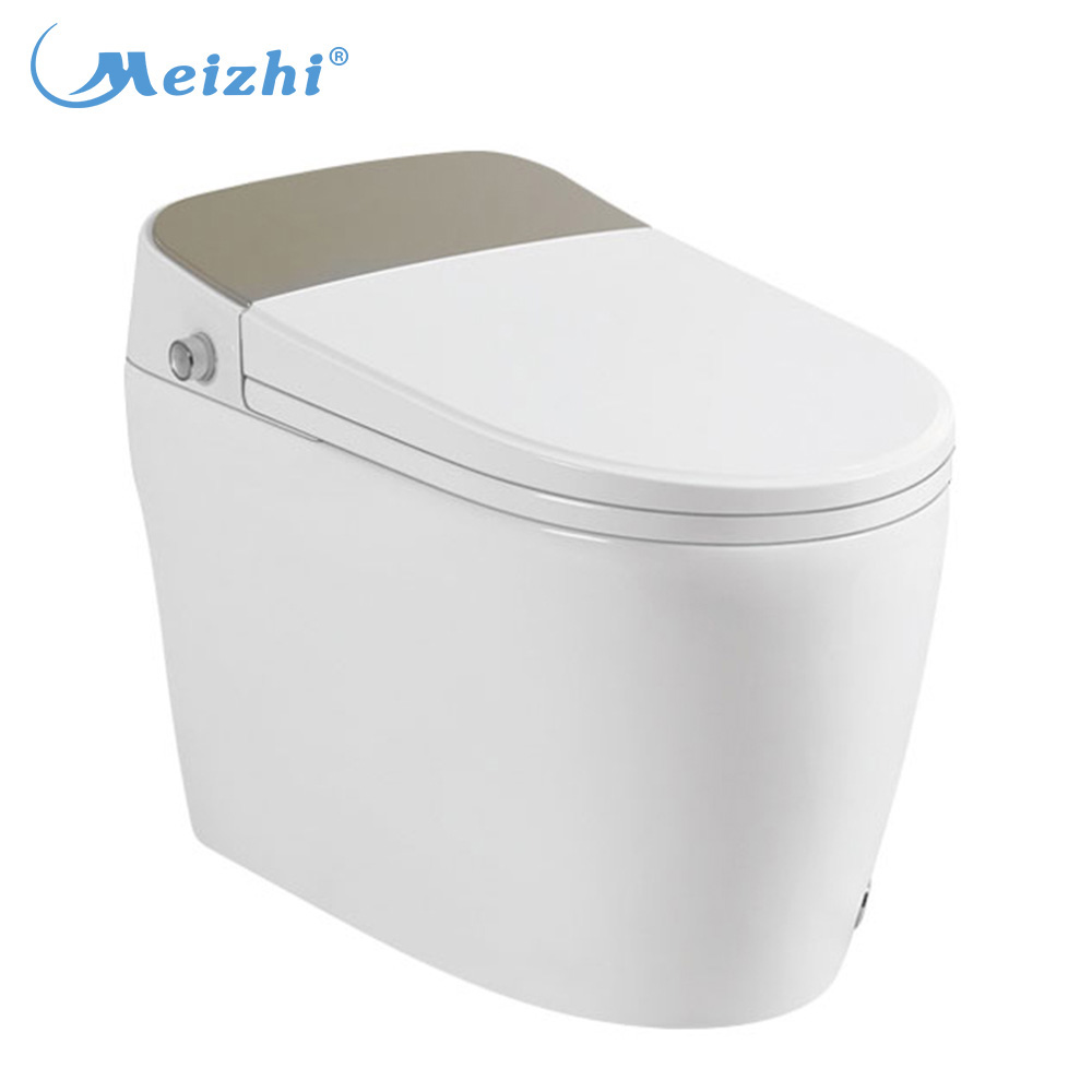Electric wc siphon jet flushing intelligent bidet smart toilet without tank