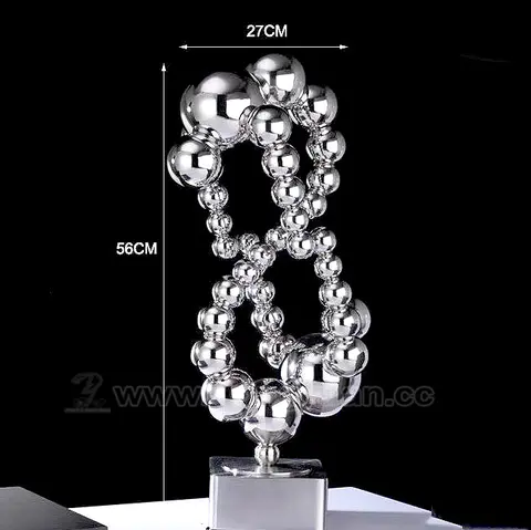 Sport Inox Sphere Ball Sculpture for Living Room Hotel Decoration