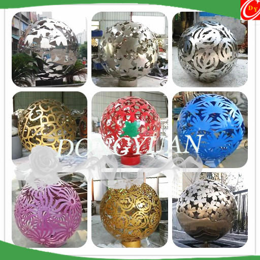 stainless steel hanging orbs light, steel balls for villa construction