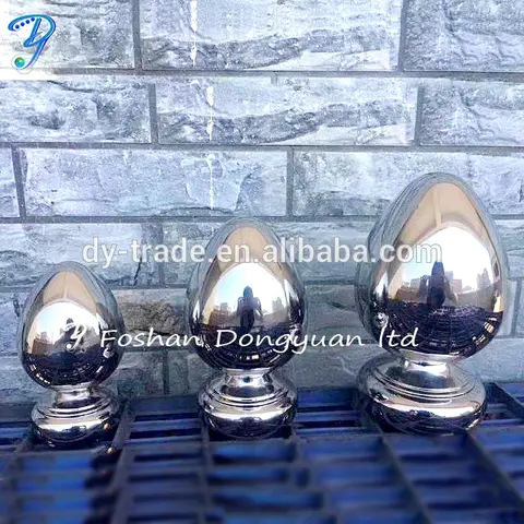 Stainless Steel Color Egg , Shiny Decorative Egg Sculpture for Metal Works of Art