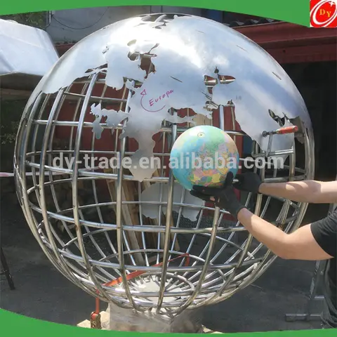 2000m Public Decoration Brushed Stainless Steel Ball Sculpture