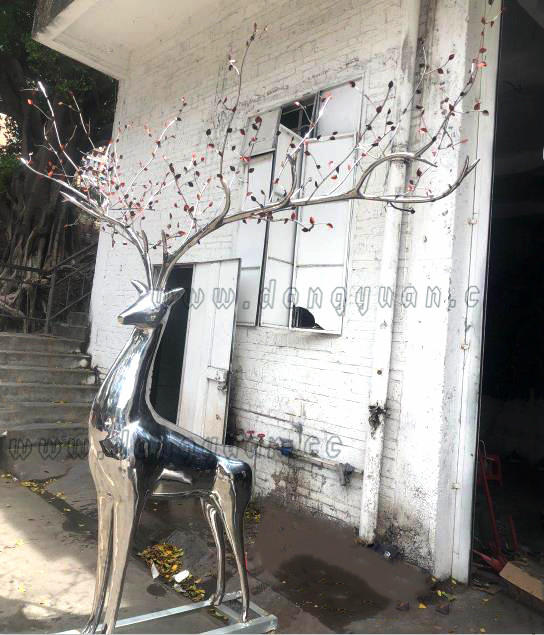 High Polished Stainless Steel Deer Sculpture Manufacturers ,Stainless Steel Mirror Animal