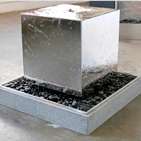 Stainless Steel Cube for Water Feature