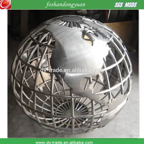 Globe stainless steel sculpture
