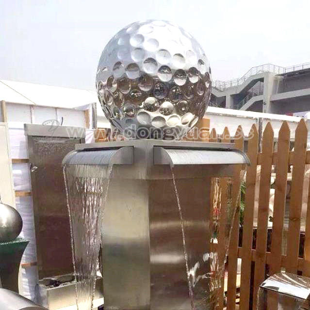 Stainless Steel Large Outdoor Golf Ball Art Work