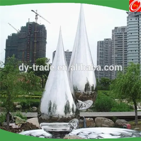 stainless steel mirror polished water decoration ball sculpture