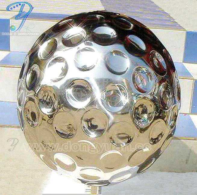 Stainless Steel Large Outdoor Golf Ball Art Work