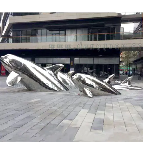Polished Stainless steel FishArtwork for Outdoor Display Decoration
