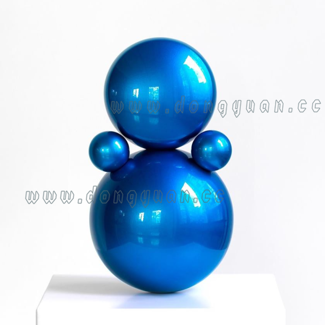 Stainless Steel Bule Sphere ArtworksMetal Artistic Ornament for Hotel