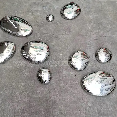 FfiberglassEgg balls, Shiny Decorative Stainless SteelSculpture for Metal Artworks