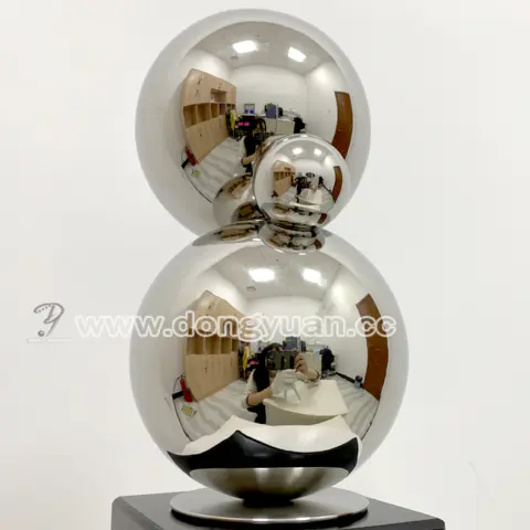 Stainless Steel Bule Sphere ArtworksMetal Artistic Ornament for Hotel
