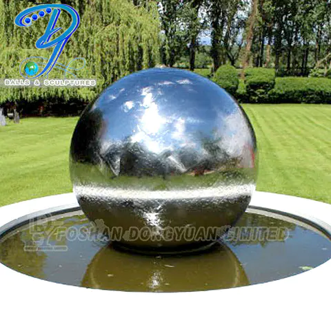 Stainless Steel Gazing Sphere Landscape Water Fountain