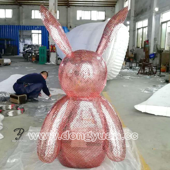 Large Stainless Steel Bunny Rabbitfor Outdoor Sculpture Decoration