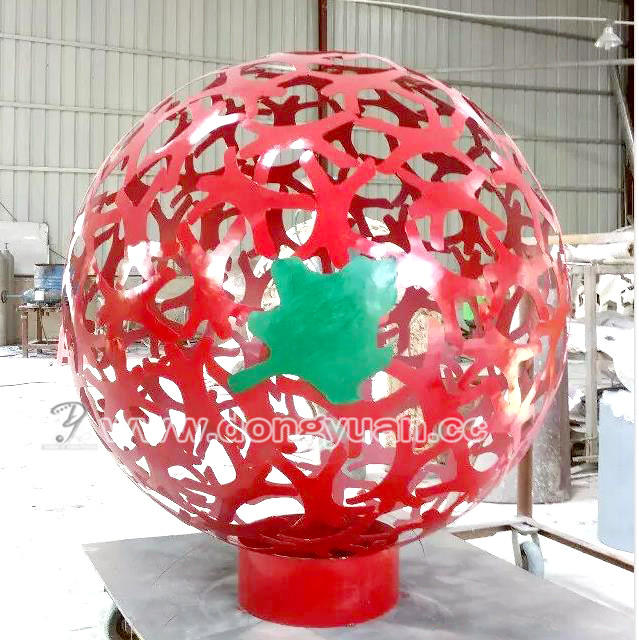 Iron Abstract Arts Sculpture Spheres for Garden Ornaments