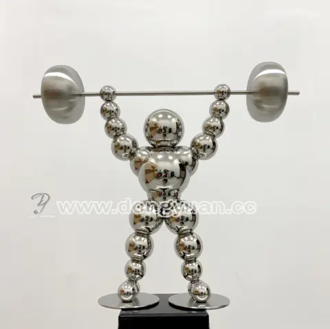 Stainless Steel Wall Art Sculpture, Metal Table Crafts Hotel Decoration