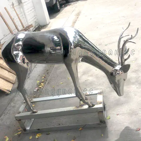 High Polished Stainless Steel Deer Sculpture Manufacturers ,Stainless Steel Mirror Animal