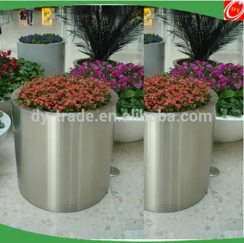 High quality stainless steel planter,round stainless steel vase