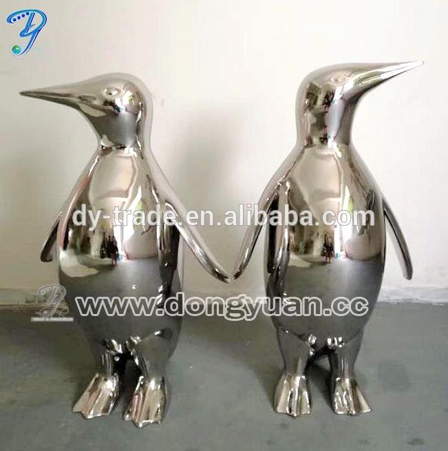 Stainless Steel Dolphin Sculpture , Metal Art for Plaza Outdoor Decoration