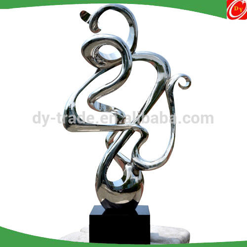 Abstract Contemporary Polished Metal Sculpture
