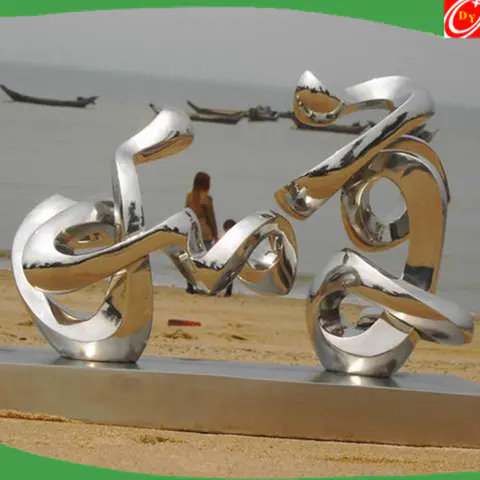 Abstract Sculpture Made of Stainless Steel