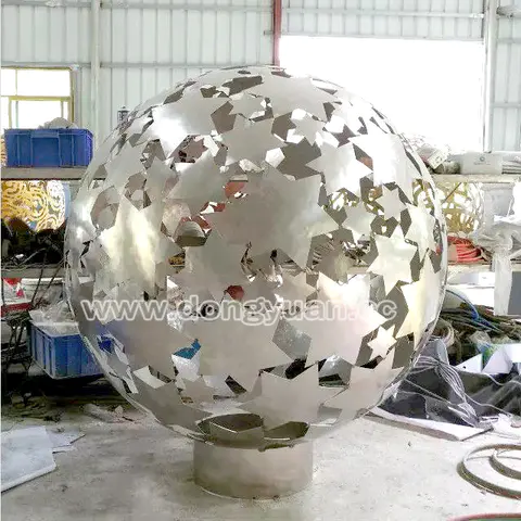 Iron Abstract Arts Sculpture Spheres for Garden Ornaments